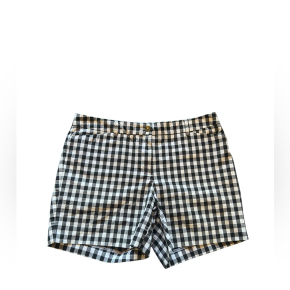 Talbots Pants - Talbots Women’s Black Checker Gingham The Perfect Short Size 6 Preppy
